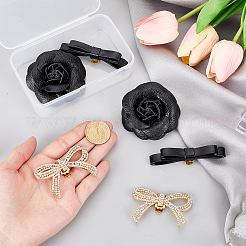 6 шт. 3 стиля подвески для обуви из искусственной кожи и сплава со стразами&nbsp;AJEW-PH01658