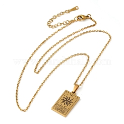 Colliers pendentifs en acier inoxydable 304 sur le thème du tarot pour femmes&nbsp;STAS-S128-02Q