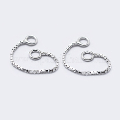 Catena a maglie larghe in argento sterling rodiato anti-ossidazione 925&nbsp;STER-K171-10P
