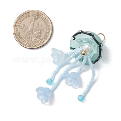 Большие подвески в виде медуз из стеклянных семян&nbsp;PALLOY-MZ01166-04