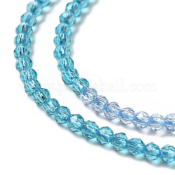 Fili di perle di vetro trasparenti 2 colori&nbsp;GLAA-G093-01C