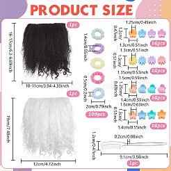 2 pieza de pelo de muñeca de lana de 2 colores&nbsp;DIY-NB0016-16