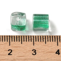 Perlas de vidrio transparente de dos tonos&nbsp;GLAA-NH0001-03I