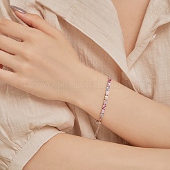 Браслет-цепочка из 925 звена стерлингового серебра с родиевым покрытием&nbsp;BJEW-Z017-01B