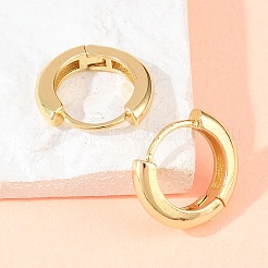 Латунные серьги обруча&nbsp;EJEW-A156-14B-G