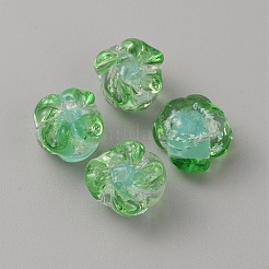 Светящихся ручной работы Lampwork бисер&nbsp;LAMP-WH0012-03F