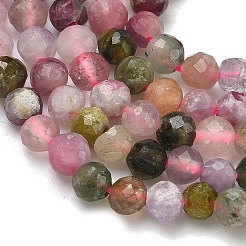 Нити из натуральных разноцветных турмалиновых бусин&nbsp;G-B168-A06-4mm