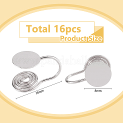 16 шт. латунная спиральная накладка на ушную манжету&nbsp;EJEW-HS0001-24P