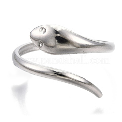 Bague manchette serpent en acier inoxydable 304 anti-ternissement&nbsp;RJEW-N038-113P