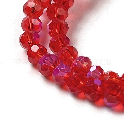 Chapelets de perles en verre transparent électrolytique&nbsp;LS-EGLA-A035-T3mm-L07