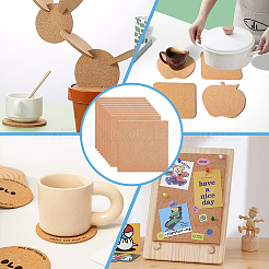 20шт квадратных пробковых листов&nbsp;DIY-BC0016-24