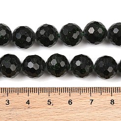 Cuentas sintéticas goldstone verdes hebras&nbsp;GG-CBA199E-F03-12mm