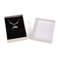 Прямоугольные бумажные коробки для хранения украшений с губкой внутри&nbsp;LS-CON-I013-01B