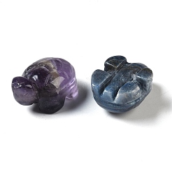 Резные фигурки черепах из натуральных смешанных драгоценных камней&nbsp;DJEW-M015-13