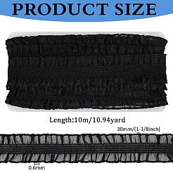 10 м поликоттоновая эластичная плиссированная кружевная лента&nbsp;OCOR-FG0002-62A-01