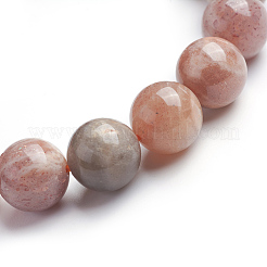 Натуральный Sunstone браслеты простирания&nbsp;X-BJEW-E373-10mm-04