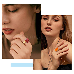 8 шт. ионное покрытие (IP) регулируемые кольца для пальцев из нержавеющей стали 304&nbsp;STAS-FI0001-01