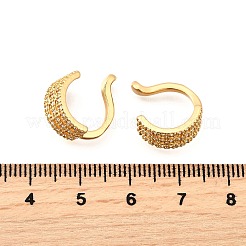 Латунные серьги-манжеты из прозрачного кубического циркония&nbsp;EJEW-F370-07G