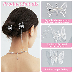 2 fermaglio per capelli in stile coccodrillo in ferro&nbsp;PHAR-CP0001-04