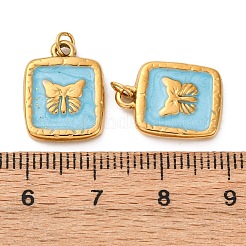 Подвески из нержавеющей стали 304 с эмалью&nbsp;STAS-U061-37G-A04