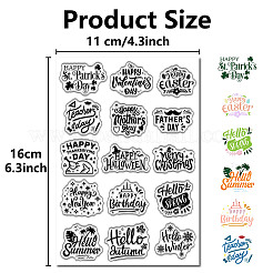Individuelle transparente Stempel aus PVC-Kunststoff&nbsp;DIY-WH0439-0225
