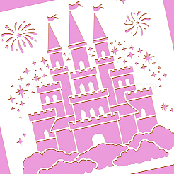 Grandi modelli di stencil per pittura da disegno riutilizzabili in plastica&nbsp;DIY-WH0172-731