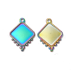 Placcatura ionica (ip) 304 impostazioni cabochon pendente in acciaio inossidabile&nbsp;STAS-L268-042MC