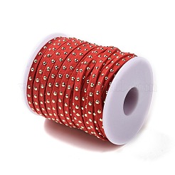Goldene Aluminiumschnur aus Wildlederimitat mit Nieten&nbsp;LW-WH0006-01B