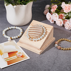 Деревянные стойки дисплея браслета&nbsp;LS-BDIS-WH0008-06