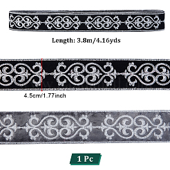 Rubans en polyester brodés à motifs floraux de style ethnique&nbsp;OCOR-WH0104-44D