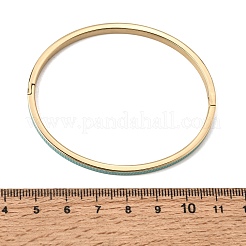 Bracciali rigidi da donna in acciaio inossidabile 304 smaltato con cerniera.&nbsp;SA-CBAC920-15G-01B