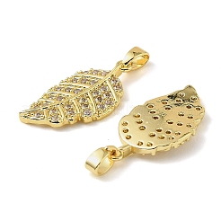 Латунные микропаве прозрачные кубические циркониевые подвески&nbsp;KK-A290-01B-G