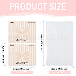 50 шт. складные карточки с бантом на бумаге&nbsp;FIND-CJ0005-34