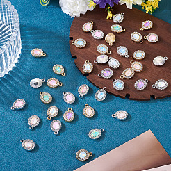 40 шт. 2-цветный сплав с УФ-покрытием и разноцветными стеклянными стразами&nbsp;FIND-PJ0001-38