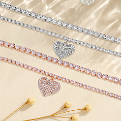 3 сумка 3 цвета железный кристалл стразы теннисные браслеты на ногу наборы для женщин&nbsp;AJEW-HY0002-69