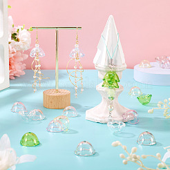 28шт 7 цвета прозрачные акриловые колпачки для бусин&nbsp;OACR-TA0004-02