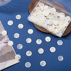 120 Stück natürliche Capiz-Muschel-Scheibenanhänger&nbsp;BSHE-TA0001-27