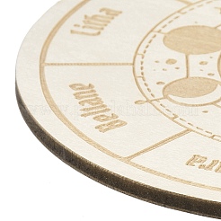 Sottobicchieri in legno intagliato&nbsp;AJEW-L089-01B-10