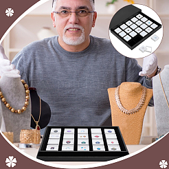 Bandejas para joyas de acrílico y cuero sintético&nbsp;CON-WH0089-135B