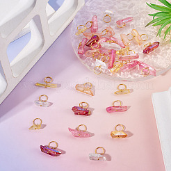 45шт 9 стиля гальванические подвески из натурального кварцевого кристалла&nbsp;PALLOY-TAC0226