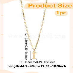 Colliers avec pendentif lettre en acier inoxydable 304&nbsp;NJEW-LP0001-53I-G