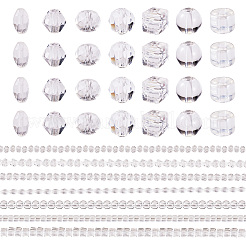 7 нить 7 вида прозрачных стеклянных бусин&nbsp;GLAA-TA0002-73