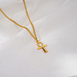Religiöse Halskette mit Anhänger in Form eines altägyptischen Ankh-Kreuzes aus Edelstahl 304&nbsp;SP7905-1