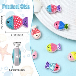 8шт. 8-х цветные стеклянные бусины&nbsp;LAMP-YW0004-07