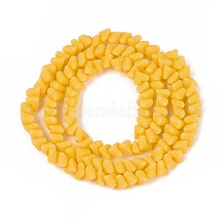 Нити из матовых непрозрачных стеклянных бусин&nbsp;GLAA-N017-4mm-22