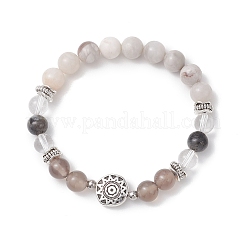 2 шт. круглых бусин из натурального кварца&nbsp;BJEW-JB13000