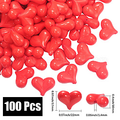 100 шт. Непрозрачные акриловые бусины&nbsp;MACR-PA0001-19