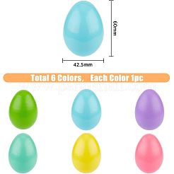 6 pièce d'œufs de simulation en bois vierge de 6 couleurs&nbsp;DIY-FH0005-09