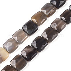 Серые натуральные бусины из агата &nbsp;G-T138-163