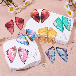 Набор для самостоятельного изготовления подвесных сережек-крыльев из прозрачной смолы&nbsp;DIY-TA0010-22